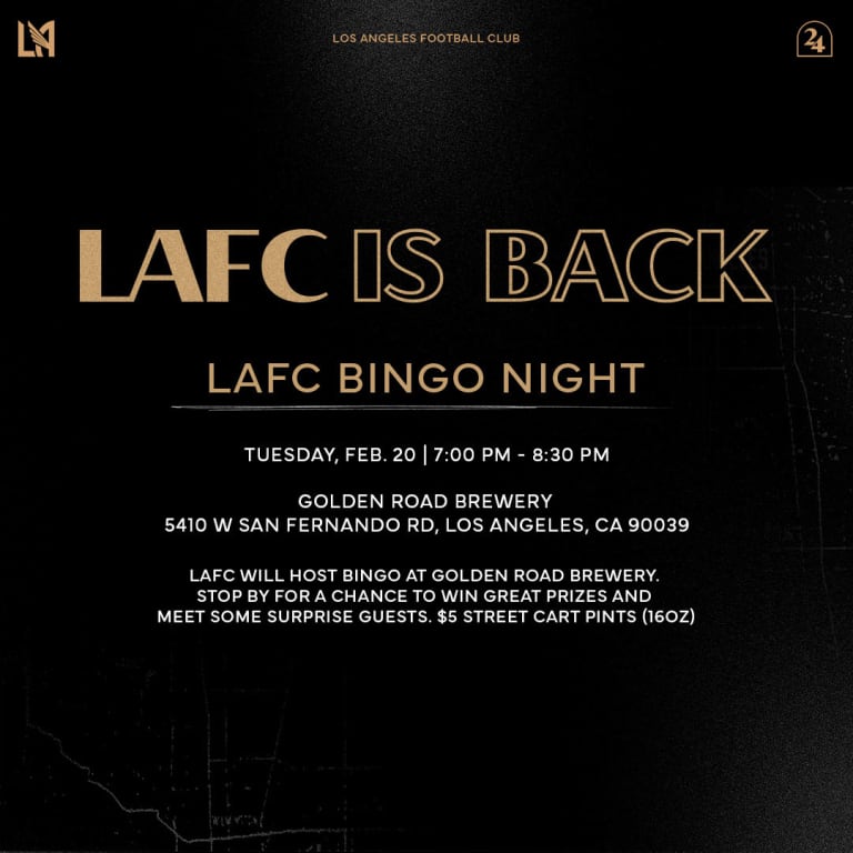 LAFC IS BACK 2024 BINGO