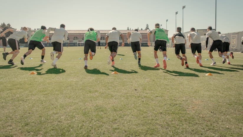 Training Camp Day 1 Players Running Together 2018 IMG