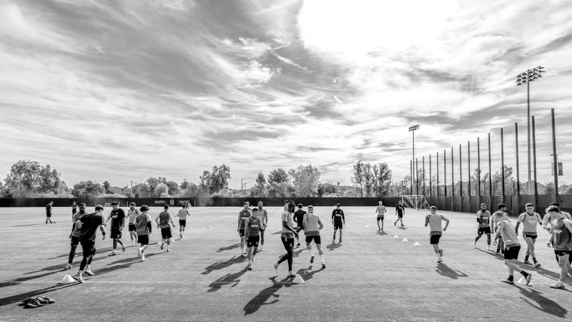 LAFC training 241030 BW sky